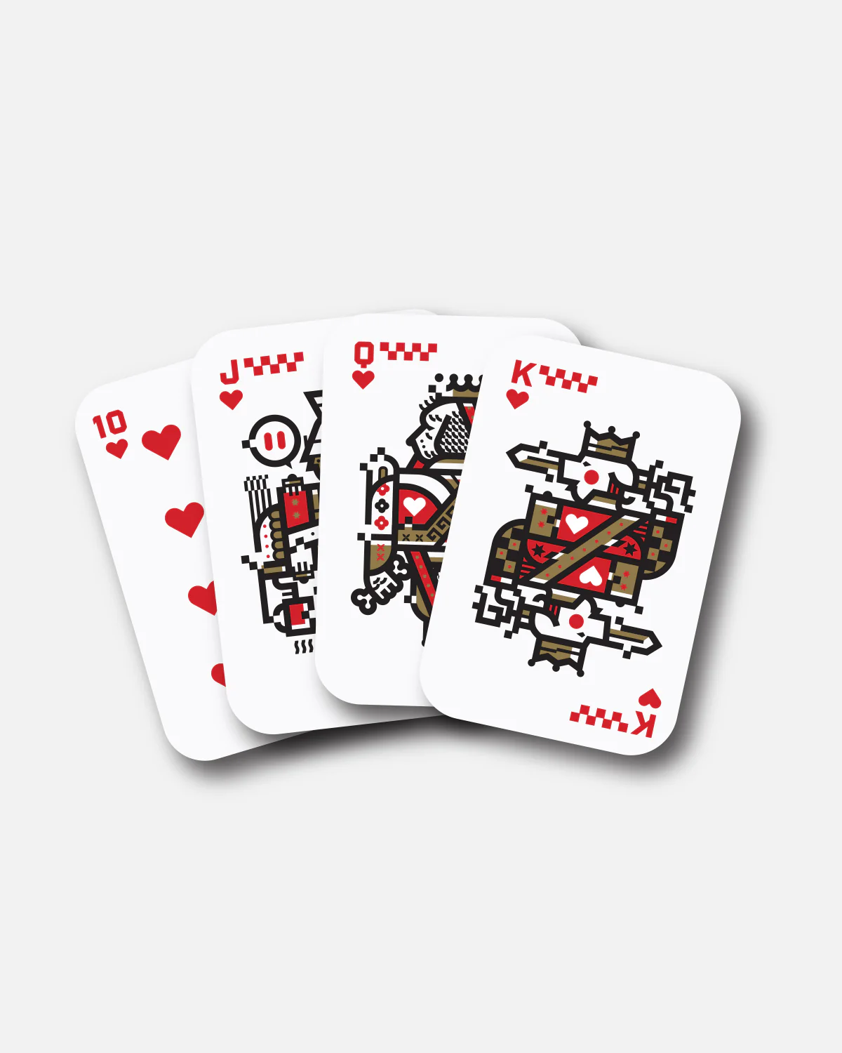 King Technoblade Playing Cards (Red/Metallic Gold Ink)