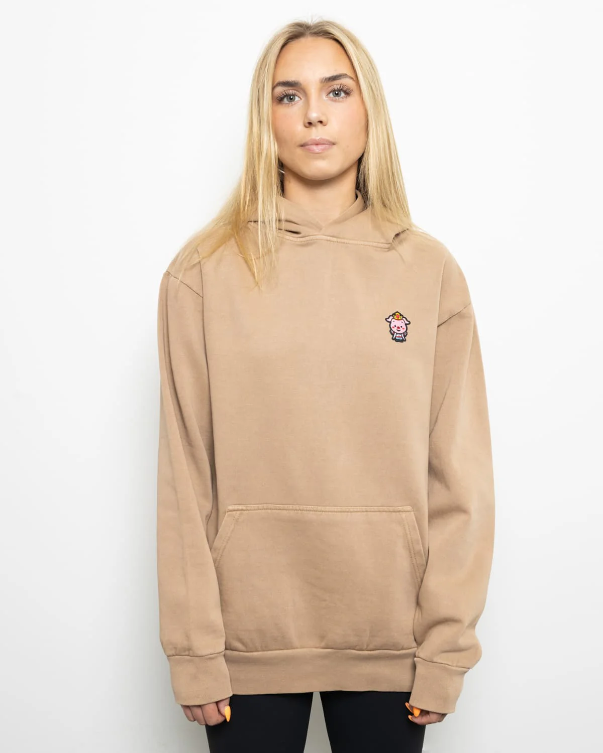 Classic Pig Pull Over Hoodie (Burro)