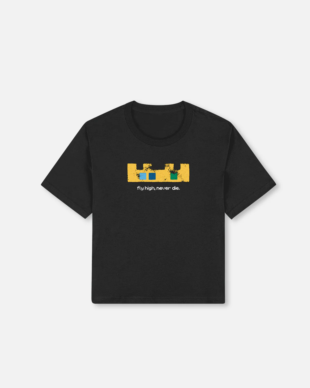 Fly High, Never Die Crop Tee (Black)